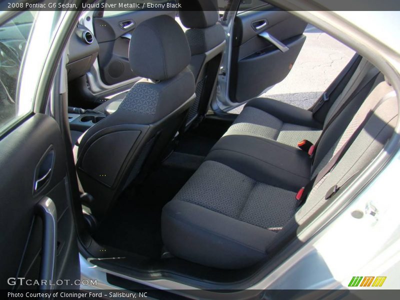 Liquid Silver Metallic / Ebony Black 2008 Pontiac G6 Sedan