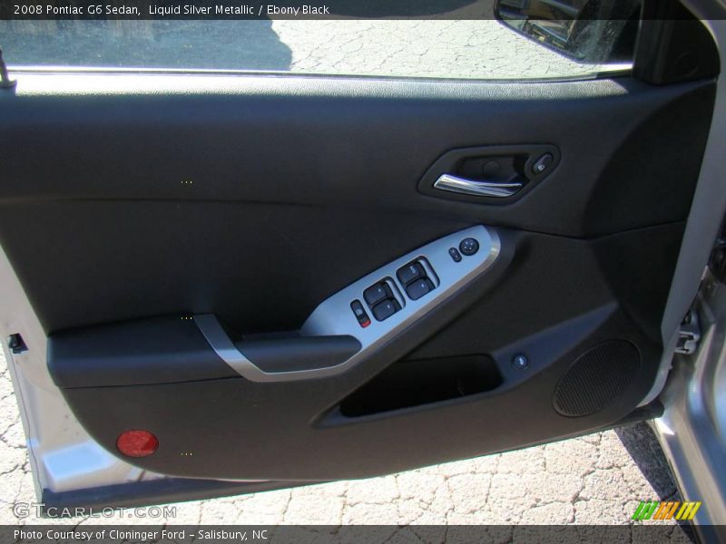 Liquid Silver Metallic / Ebony Black 2008 Pontiac G6 Sedan