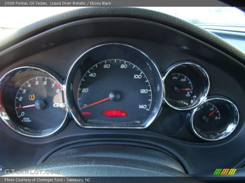 Liquid Silver Metallic / Ebony Black 2008 Pontiac G6 Sedan