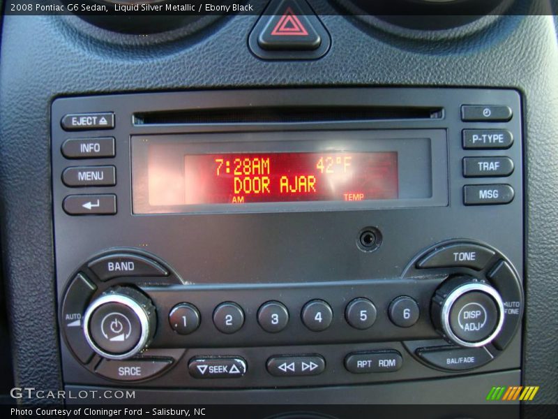 Liquid Silver Metallic / Ebony Black 2008 Pontiac G6 Sedan