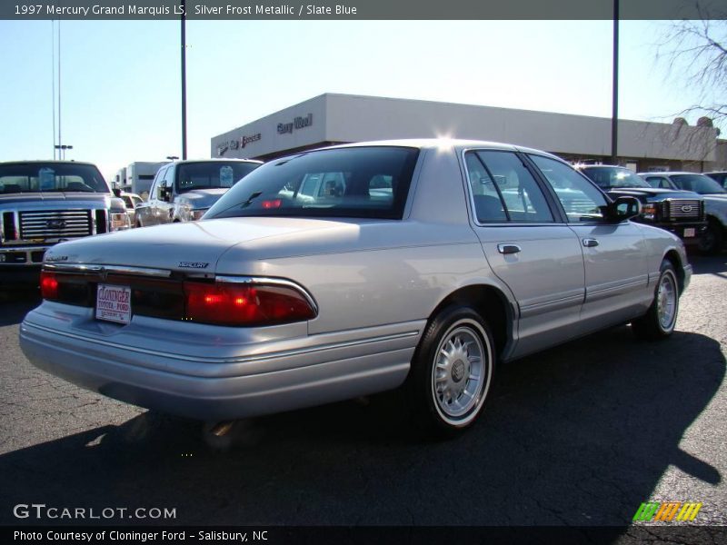 Silver Frost Metallic / Slate Blue 1997 Mercury Grand Marquis LS