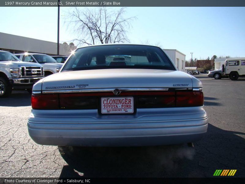 Silver Frost Metallic / Slate Blue 1997 Mercury Grand Marquis LS