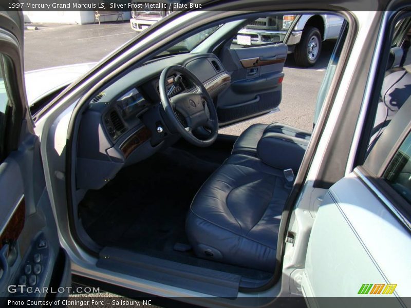 Silver Frost Metallic / Slate Blue 1997 Mercury Grand Marquis LS