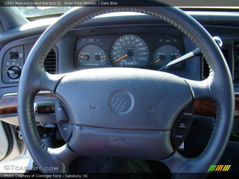 Silver Frost Metallic / Slate Blue 1997 Mercury Grand Marquis LS