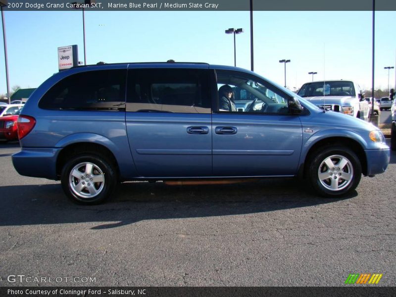 Marine Blue Pearl / Medium Slate Gray 2007 Dodge Grand Caravan SXT