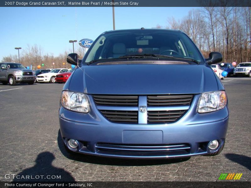 Marine Blue Pearl / Medium Slate Gray 2007 Dodge Grand Caravan SXT