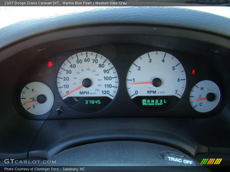 Marine Blue Pearl / Medium Slate Gray 2007 Dodge Grand Caravan SXT