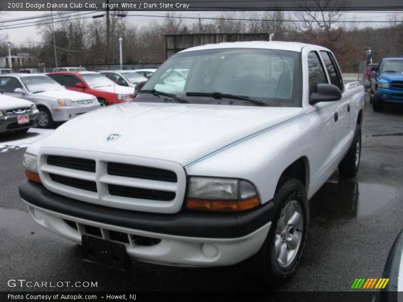 Bright White / Dark Slate Gray 2003 Dodge Dakota Club Cab