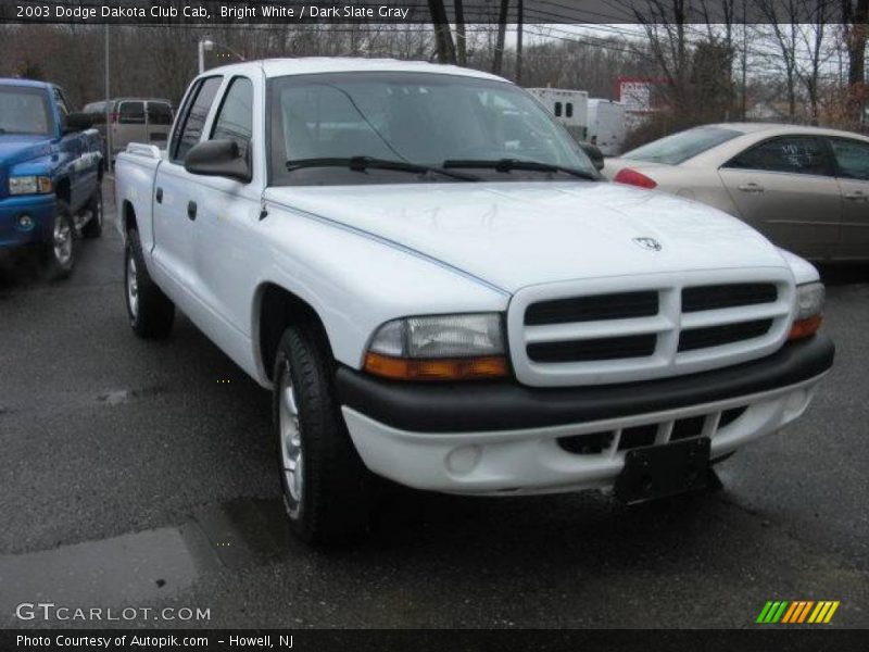Bright White / Dark Slate Gray 2003 Dodge Dakota Club Cab