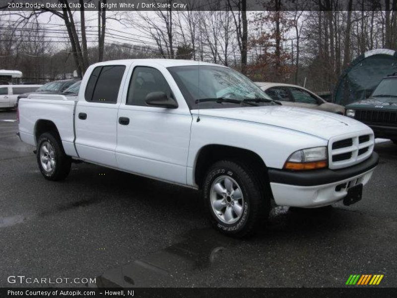 Bright White / Dark Slate Gray 2003 Dodge Dakota Club Cab