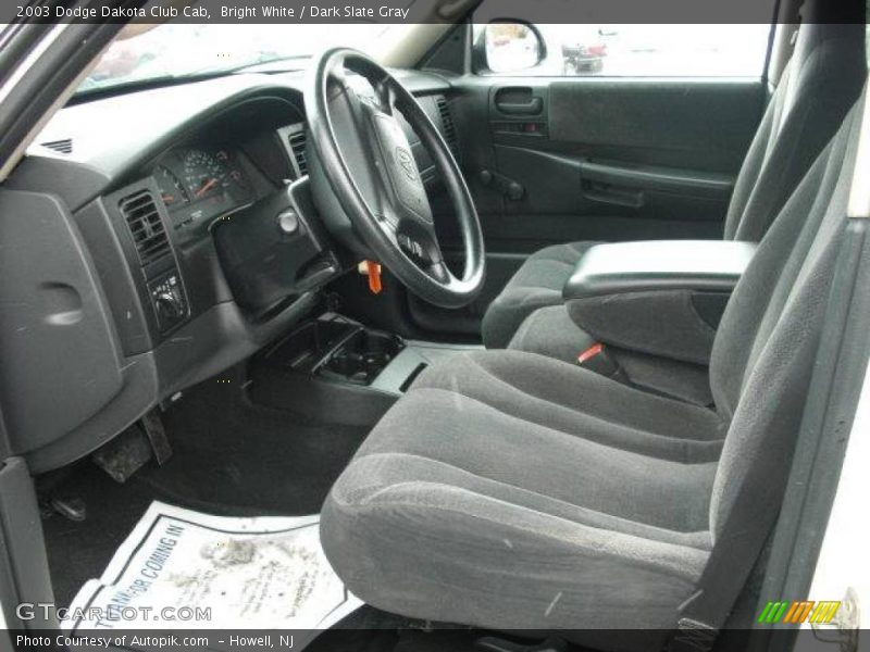 Bright White / Dark Slate Gray 2003 Dodge Dakota Club Cab