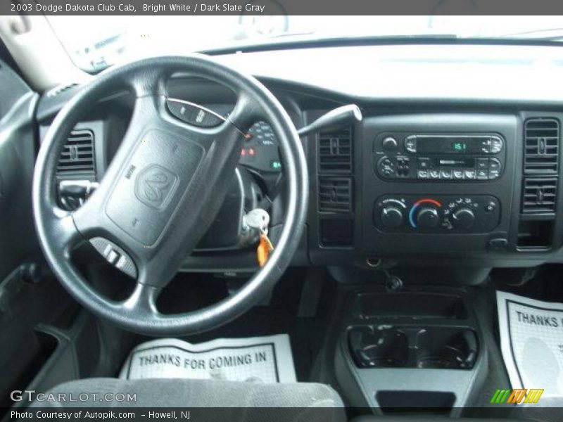Bright White / Dark Slate Gray 2003 Dodge Dakota Club Cab