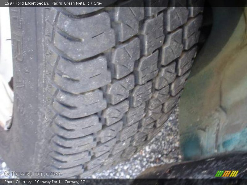 Pacific Green Metallic / Gray 1997 Ford Escort Sedan