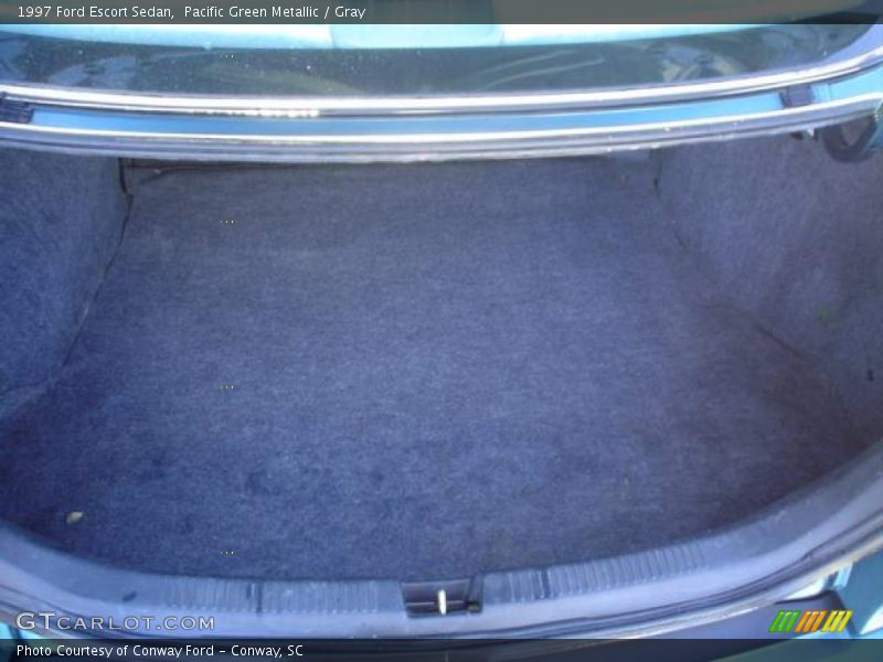 Pacific Green Metallic / Gray 1997 Ford Escort Sedan