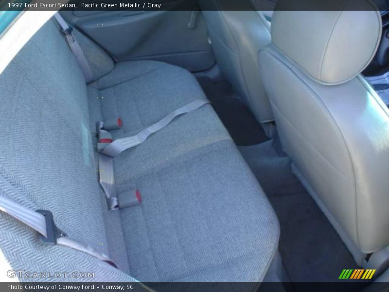 Pacific Green Metallic / Gray 1997 Ford Escort Sedan