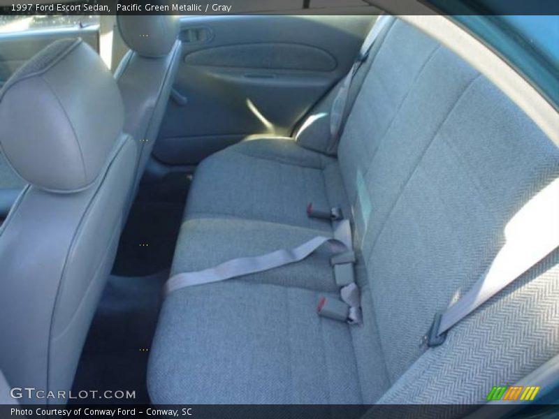 Pacific Green Metallic / Gray 1997 Ford Escort Sedan