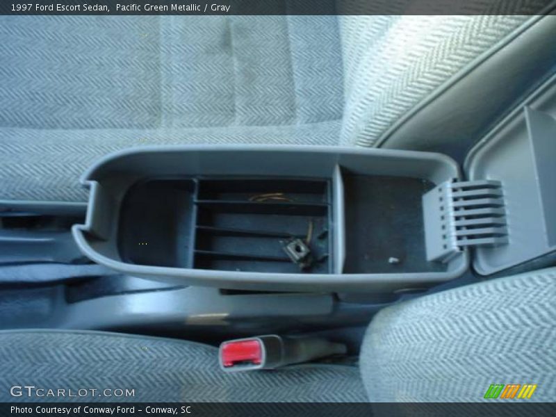 Pacific Green Metallic / Gray 1997 Ford Escort Sedan