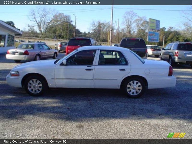 Vibrant White / Medium Parchment 2004 Mercury Grand Marquis LS