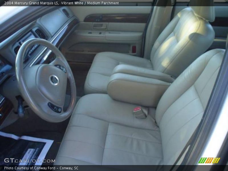 Vibrant White / Medium Parchment 2004 Mercury Grand Marquis LS