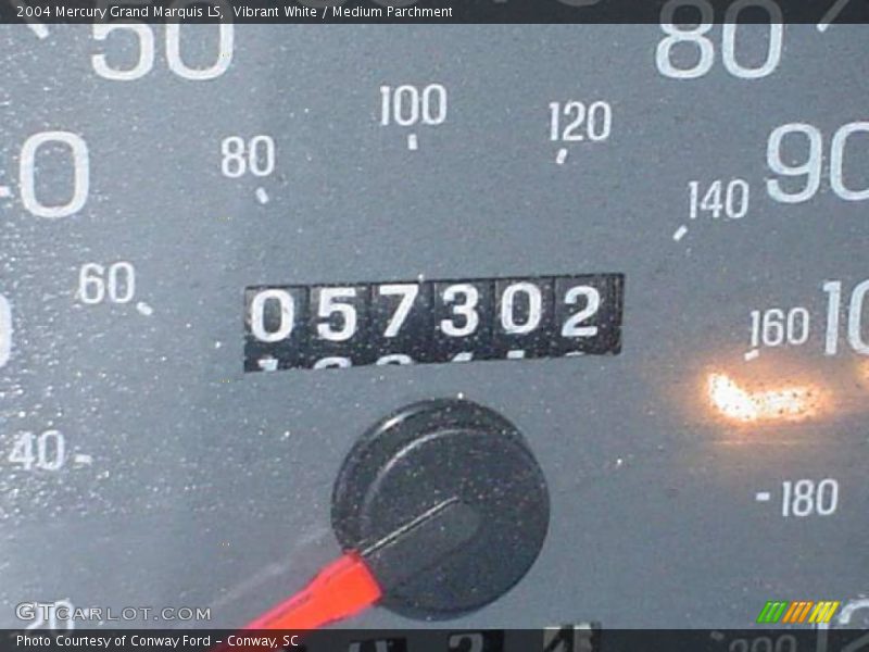 Vibrant White / Medium Parchment 2004 Mercury Grand Marquis LS