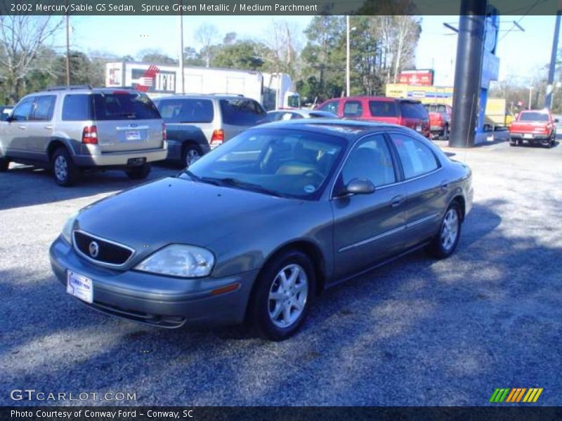 Spruce Green Metallic / Medium Parchment 2002 Mercury Sable GS Sedan