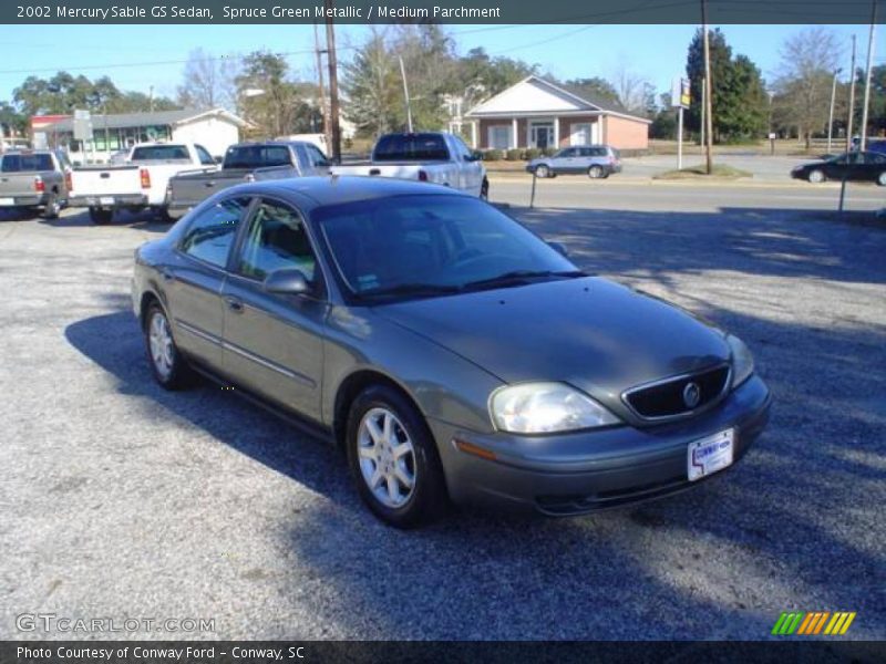 Spruce Green Metallic / Medium Parchment 2002 Mercury Sable GS Sedan