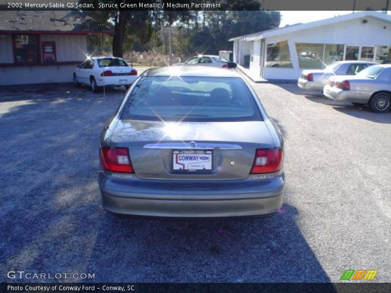 Spruce Green Metallic / Medium Parchment 2002 Mercury Sable GS Sedan
