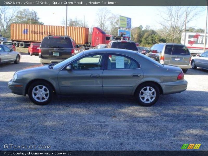 Spruce Green Metallic / Medium Parchment 2002 Mercury Sable GS Sedan