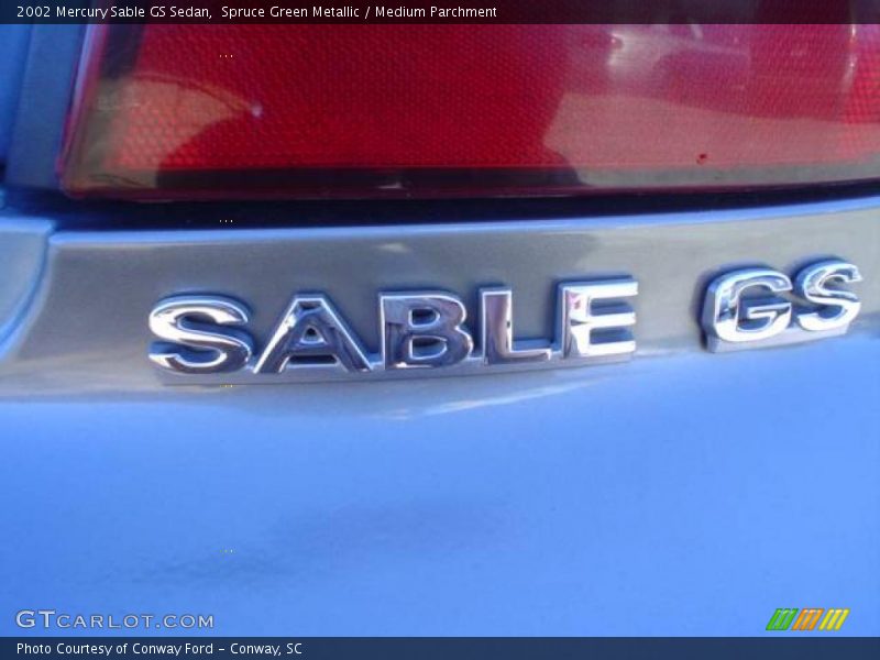 Spruce Green Metallic / Medium Parchment 2002 Mercury Sable GS Sedan