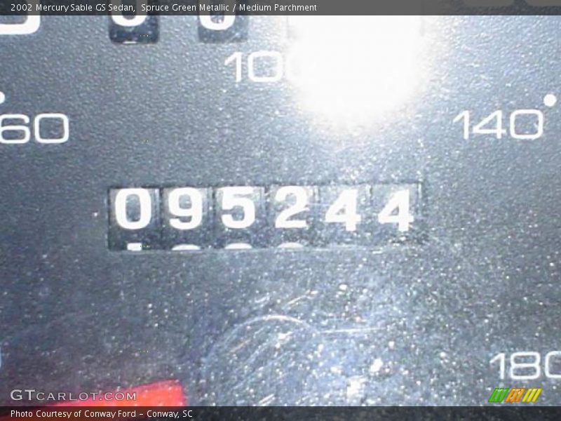 Spruce Green Metallic / Medium Parchment 2002 Mercury Sable GS Sedan