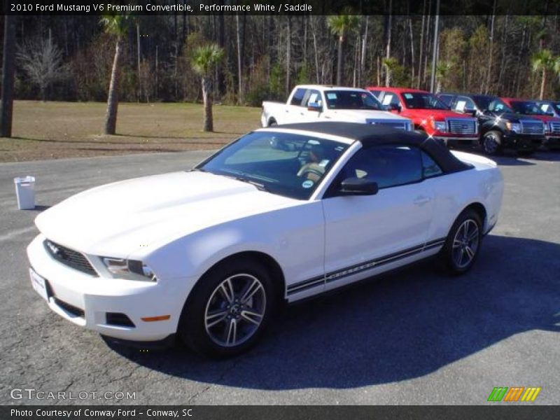 Performance White / Saddle 2010 Ford Mustang V6 Premium Convertible