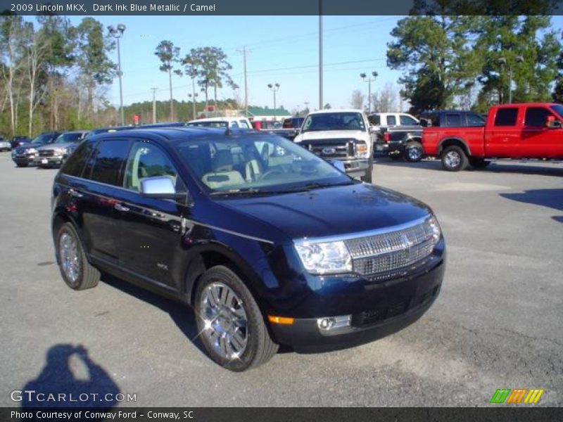 Dark Ink Blue Metallic / Camel 2009 Lincoln MKX