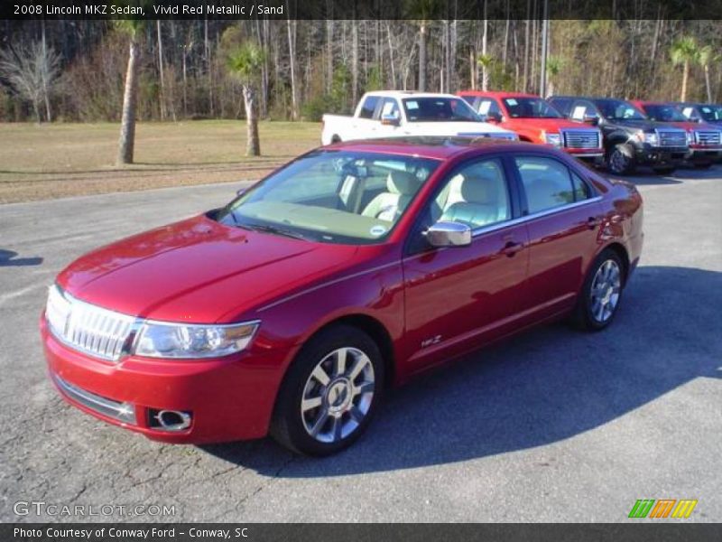 Vivid Red Metallic / Sand 2008 Lincoln MKZ Sedan