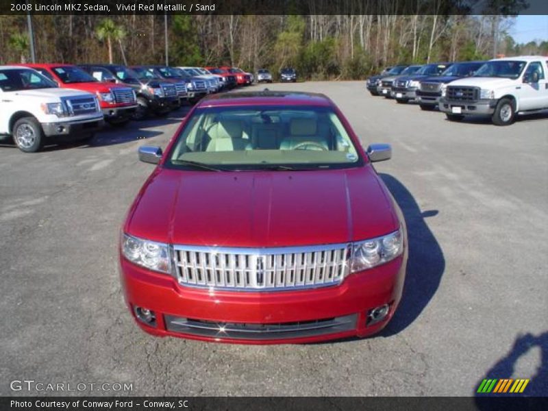 Vivid Red Metallic / Sand 2008 Lincoln MKZ Sedan