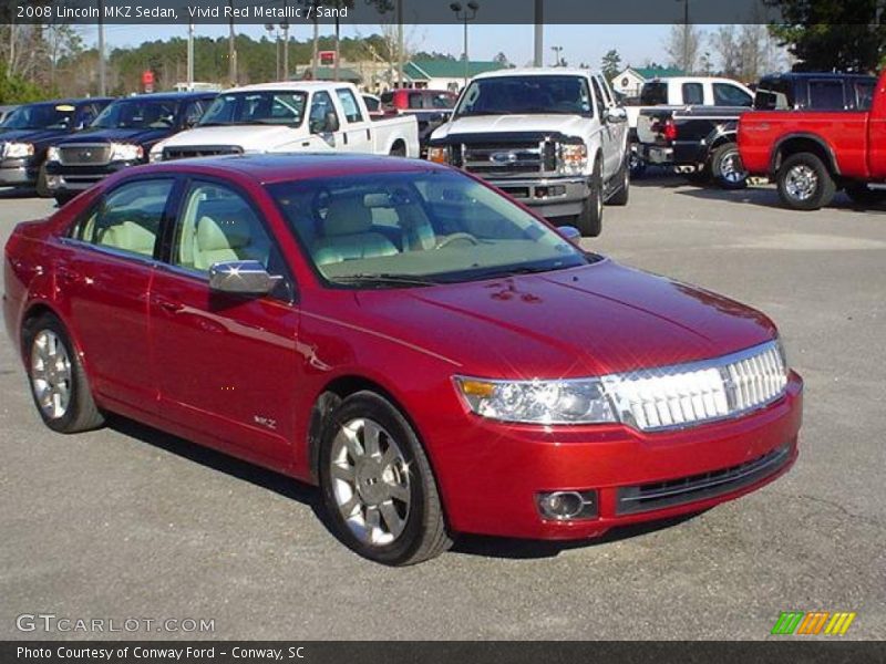Vivid Red Metallic / Sand 2008 Lincoln MKZ Sedan