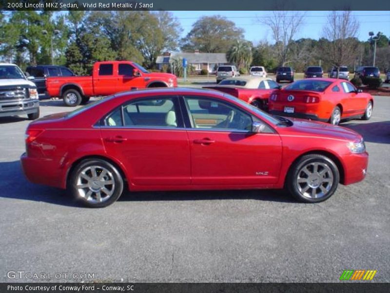 Vivid Red Metallic / Sand 2008 Lincoln MKZ Sedan