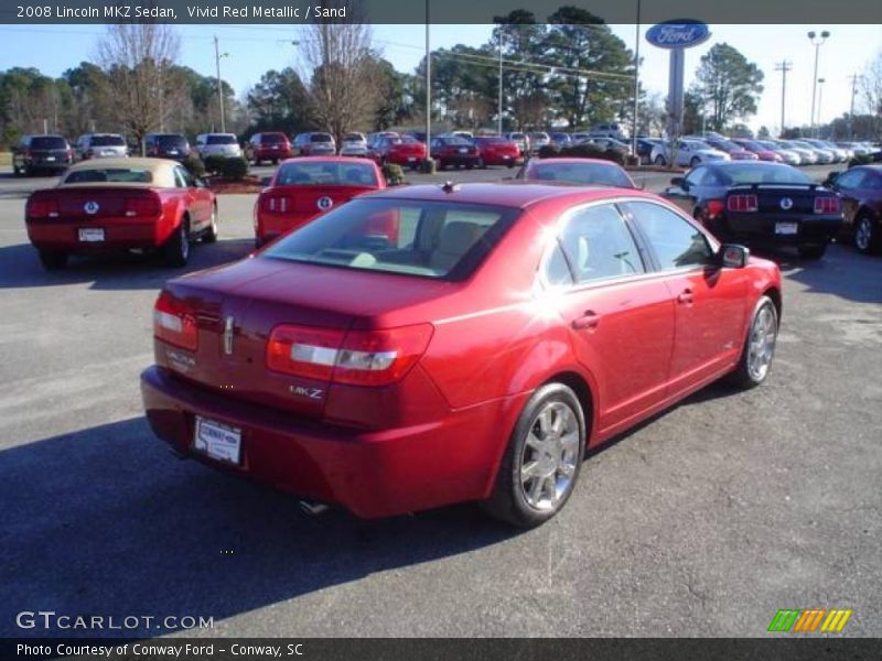 Vivid Red Metallic / Sand 2008 Lincoln MKZ Sedan
