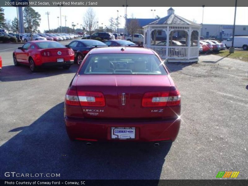 Vivid Red Metallic / Sand 2008 Lincoln MKZ Sedan
