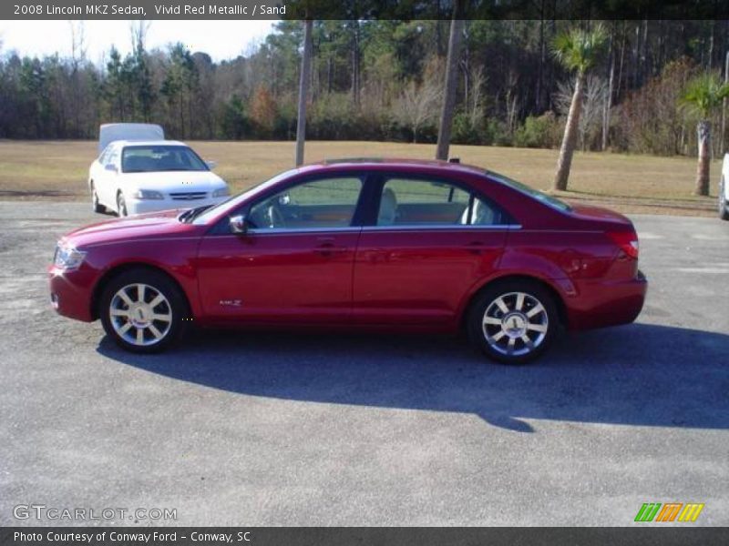 Vivid Red Metallic / Sand 2008 Lincoln MKZ Sedan