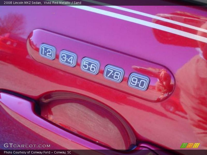 Vivid Red Metallic / Sand 2008 Lincoln MKZ Sedan