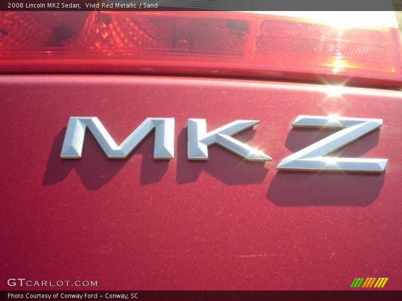 Vivid Red Metallic / Sand 2008 Lincoln MKZ Sedan