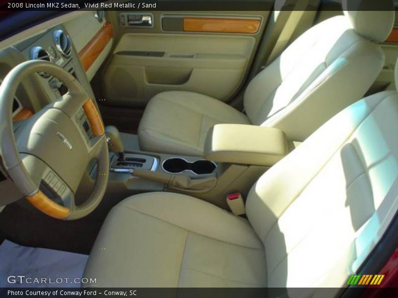 Vivid Red Metallic / Sand 2008 Lincoln MKZ Sedan