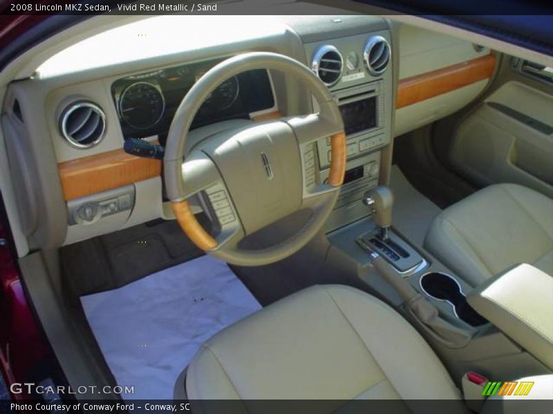 Vivid Red Metallic / Sand 2008 Lincoln MKZ Sedan