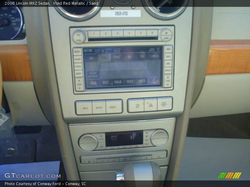 Vivid Red Metallic / Sand 2008 Lincoln MKZ Sedan