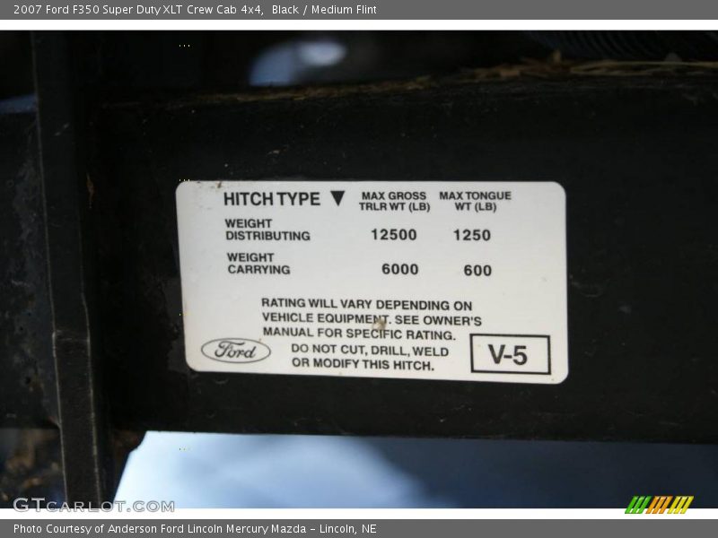 Black / Medium Flint 2007 Ford F350 Super Duty XLT Crew Cab 4x4
