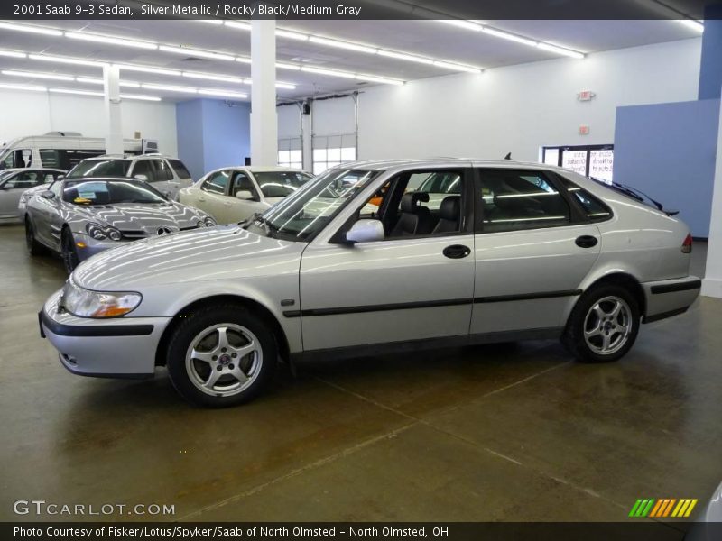 Silver Metallic / Rocky Black/Medium Gray 2001 Saab 9-3 Sedan