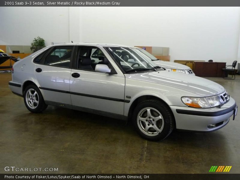 Silver Metallic / Rocky Black/Medium Gray 2001 Saab 9-3 Sedan