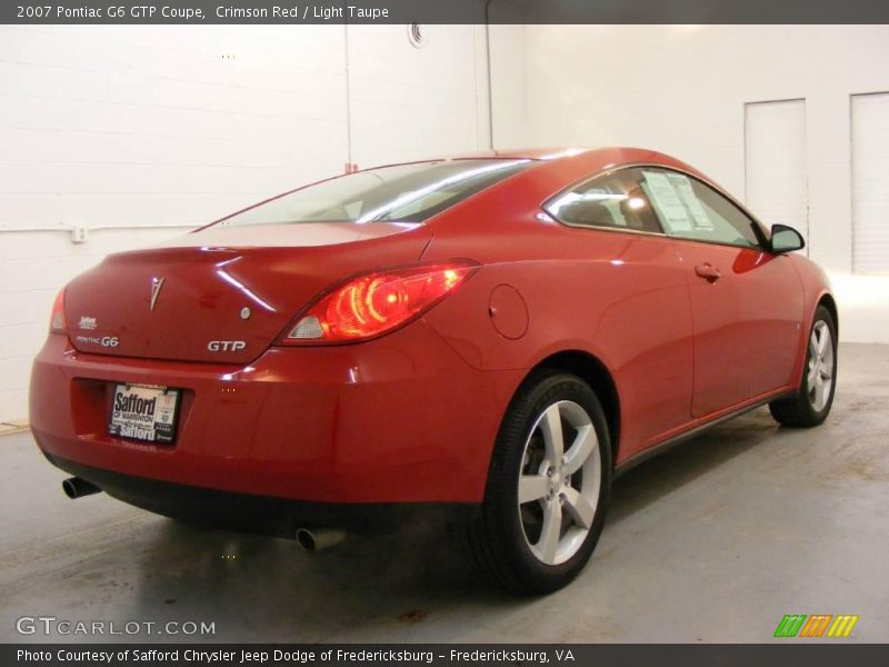 Crimson Red / Light Taupe 2007 Pontiac G6 GTP Coupe