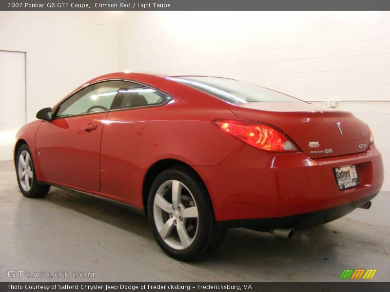 Crimson Red / Light Taupe 2007 Pontiac G6 GTP Coupe