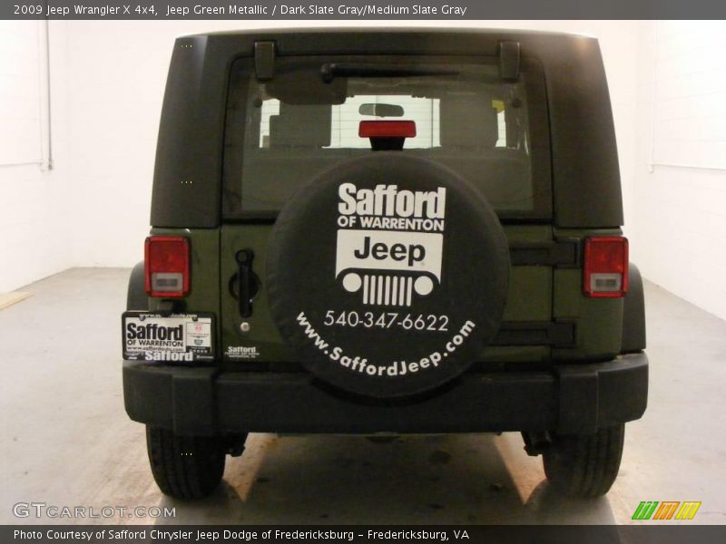 Jeep Green Metallic / Dark Slate Gray/Medium Slate Gray 2009 Jeep Wrangler X 4x4